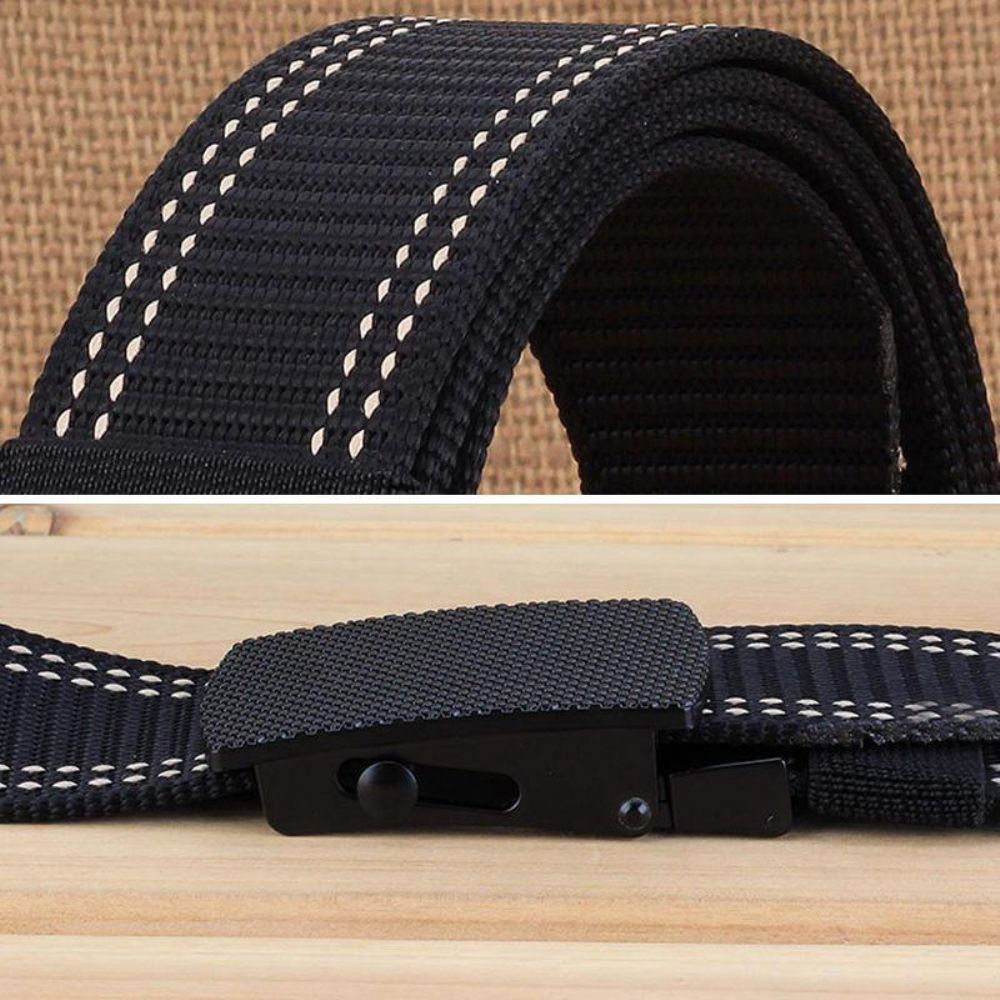 Heren Casual Outdoor Nieuwe Casual Nylon Riem Trendy Legering Gesp Dikke Riem