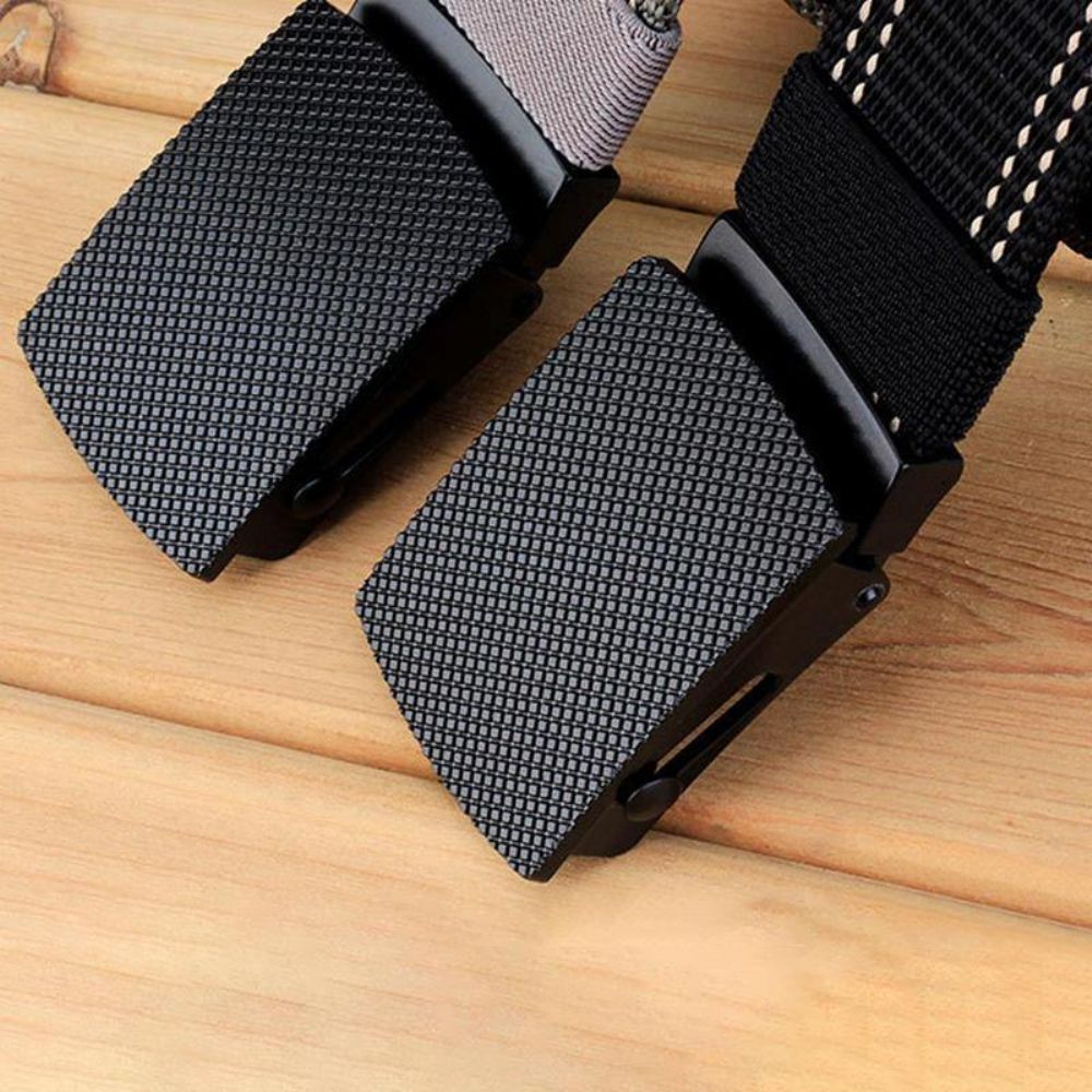 Heren Casual Outdoor Nieuwe Casual Nylon Riem Trendy Legering Gesp Dikke Riem