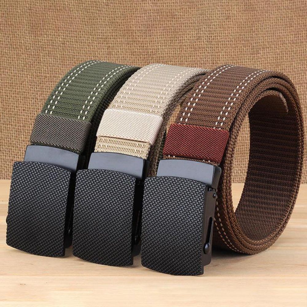 Heren Casual Outdoor Nieuwe Casual Nylon Riem Trendy Legering Gesp Dikke Riem