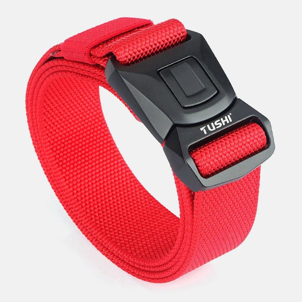 Heren Nylon Quick Release Insert-Buckle 125Cm Ademend Sneldrogend Outdoor Veiligheidsgordel Training Tactics Belt