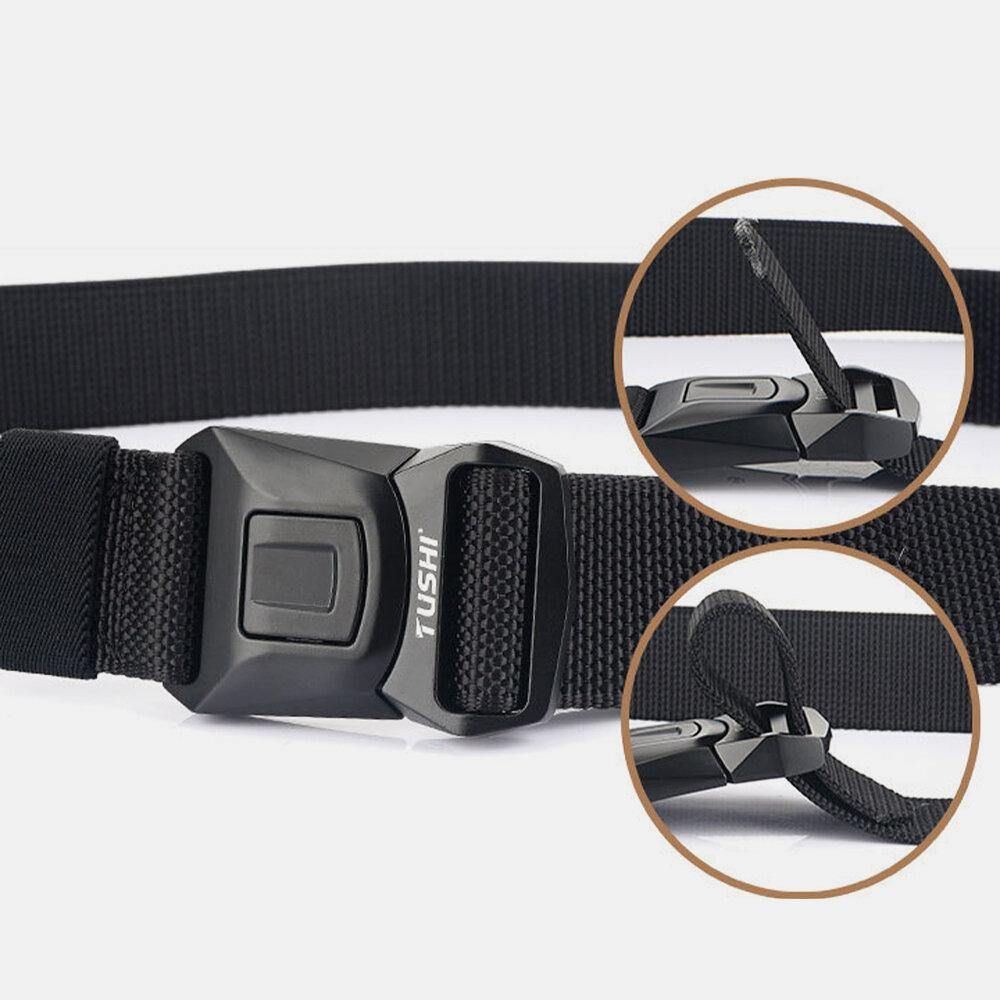 Heren Nylon Quick Release Insert-Buckle 125Cm Ademend Sneldrogend Outdoor Veiligheidsgordel Training Tactics Belt