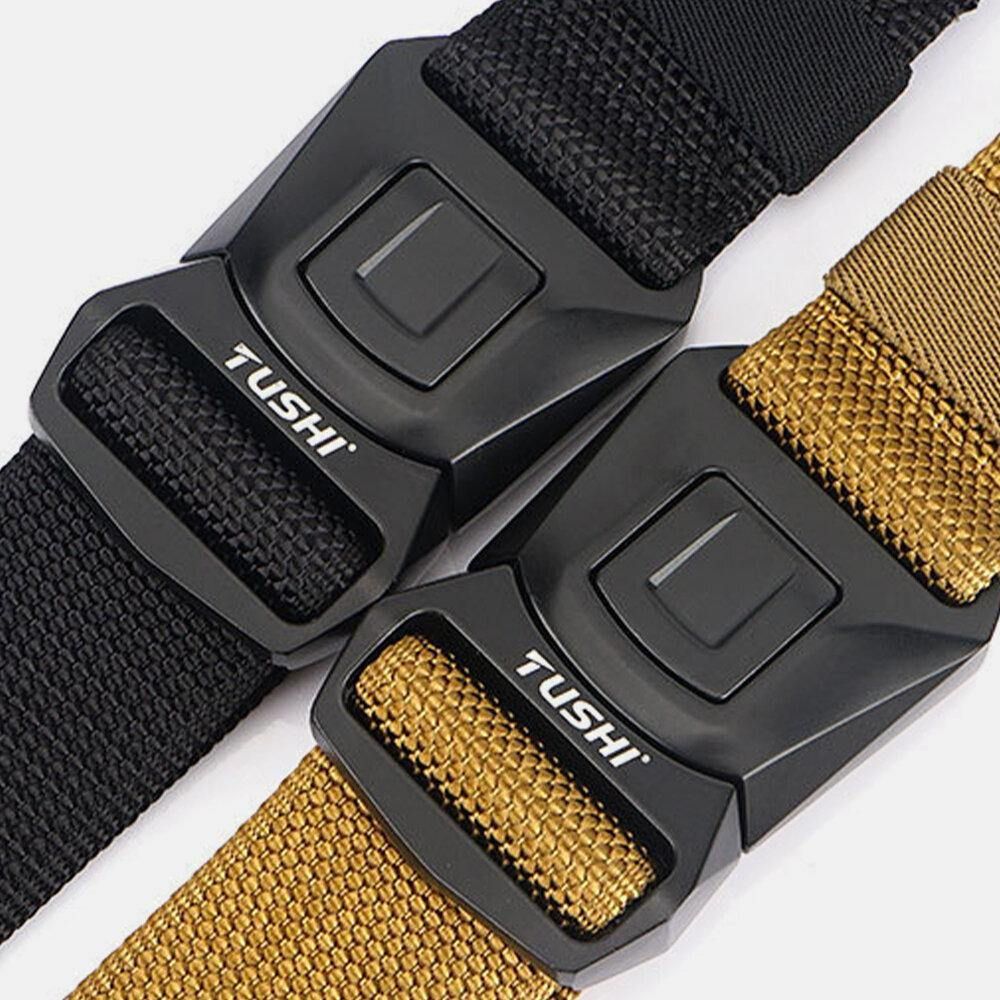 Heren Nylon Quick Release Insert-Buckle 125Cm Ademend Sneldrogend Outdoor Veiligheidsgordel Training Tactics Belt