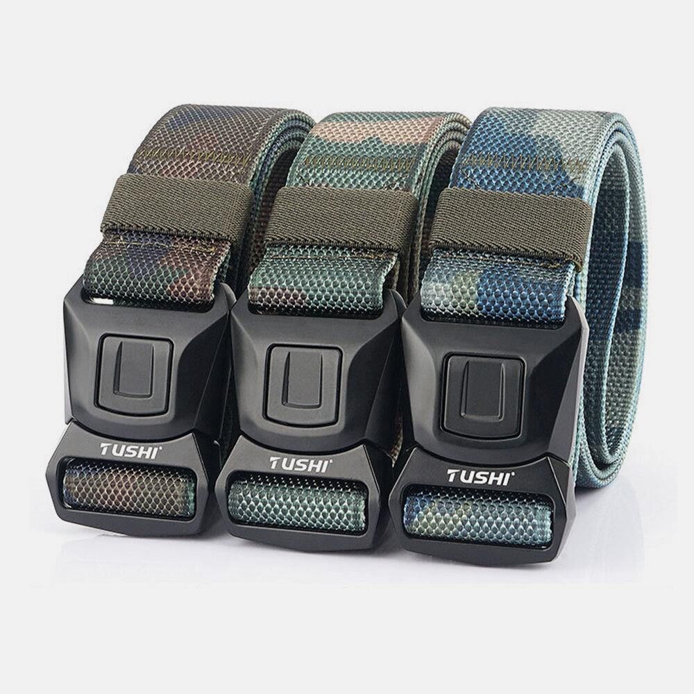 Heren Nylon Quick Release Insert-Buckle 125Cm Ademend Sneldrogend Outdoor Veiligheidsgordel Training Tactics Belt