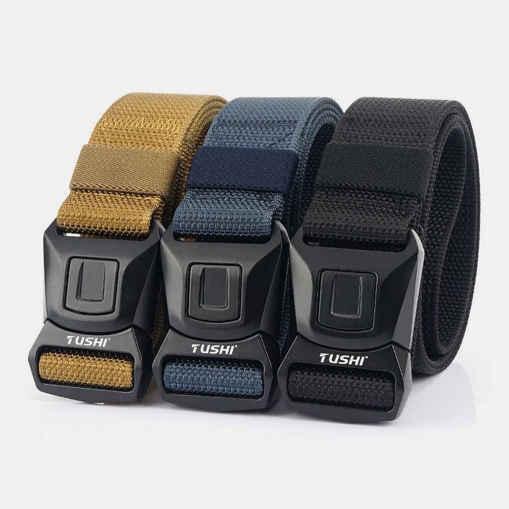 Heren Nylon Quick Release Insert-Buckle 125Cm Ademend Sneldrogend Outdoor Veiligheidsgordel Training Tactics Belt