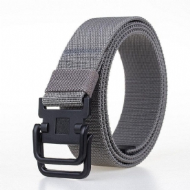 Heren Plate Buckle Canvas Belt Sport Duurzame Broek Strip Outdoor Wild Casual Belt