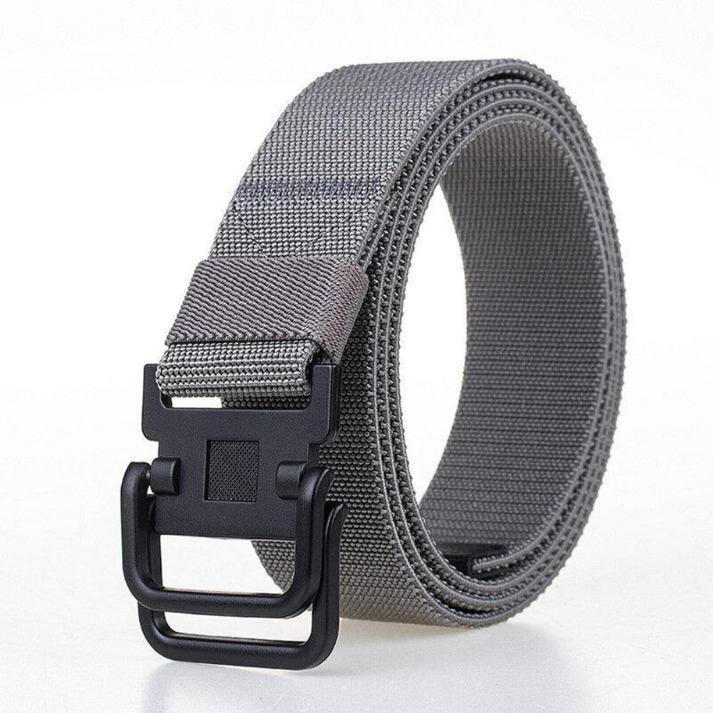 Heren Plate Buckle Canvas Belt Sport Duurzame Broek Strip Outdoor Wild Casual Belt