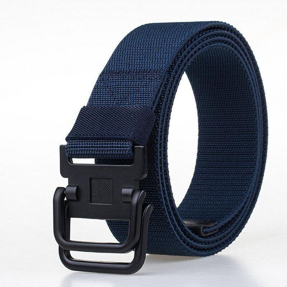 Heren Plate Buckle Canvas Belt Sport Duurzame Broek Strip Outdoor Wild Casual Belt