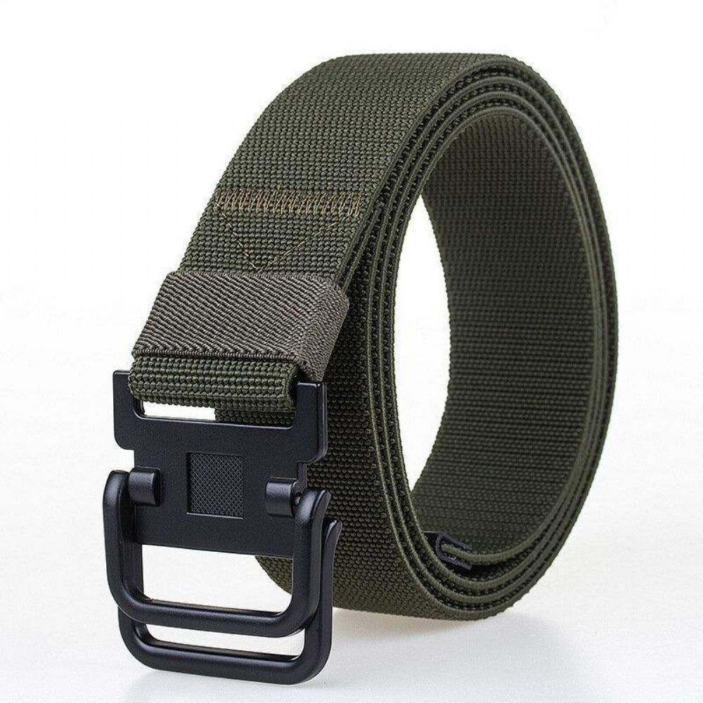 Heren Plate Buckle Canvas Belt Sport Duurzame Broek Strip Outdoor Wild Casual Belt