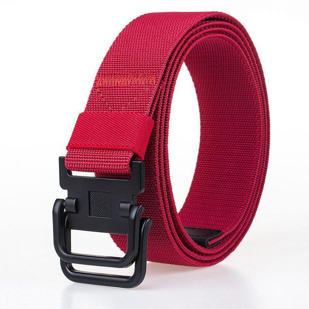 Heren Plate Buckle Canvas Belt Sport Duurzame Broek Strip Outdoor Wild Casual Belt