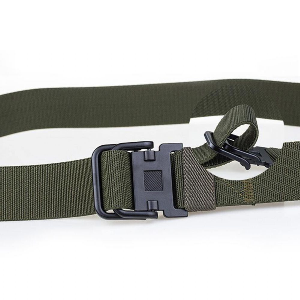 Heren Plate Buckle Canvas Belt Sport Duurzame Broek Strip Outdoor Wild Casual Belt