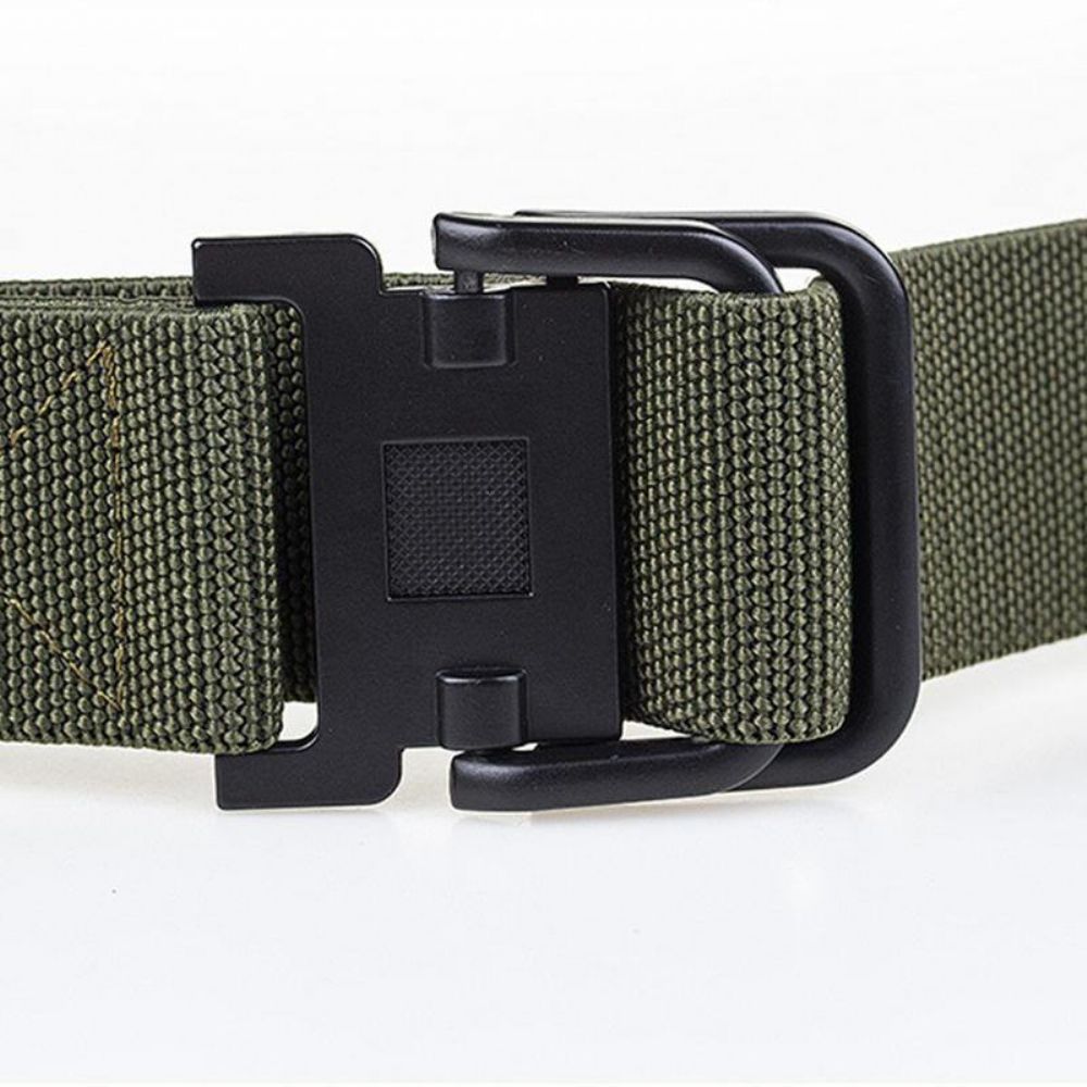 Heren Plate Buckle Canvas Belt Sport Duurzame Broek Strip Outdoor Wild Casual Belt