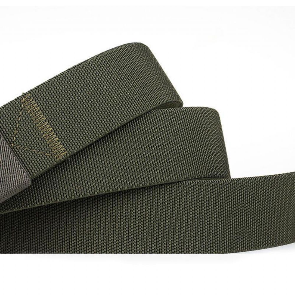 Heren Plate Buckle Canvas Belt Sport Duurzame Broek Strip Outdoor Wild Casual Belt