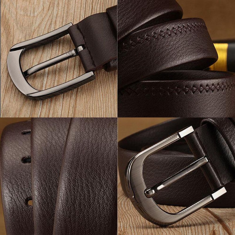 Heren Pu-Leer Slijtvaste 120 Cm Pin Buckle Retro Wild Casual Jeans Suits Belt: