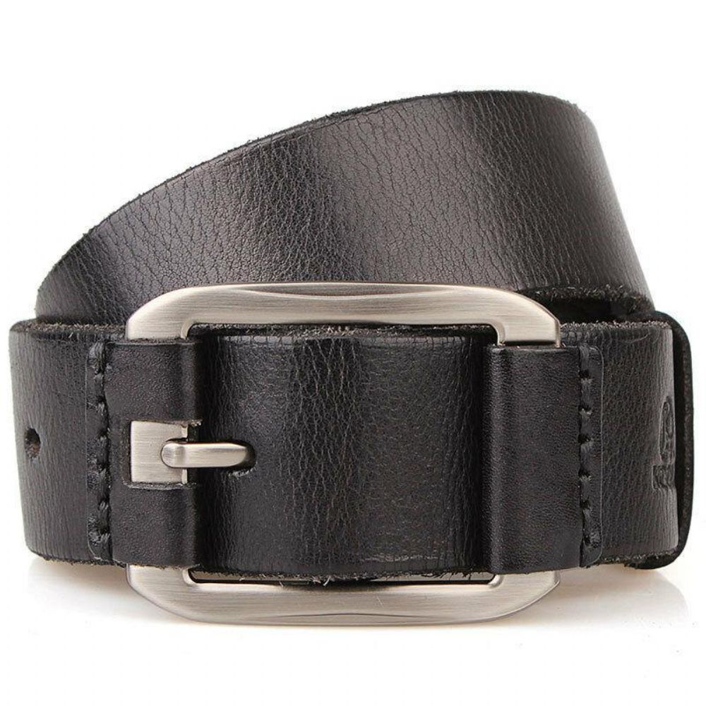 Lederen Herenriem Casual Tailleband Tailleband Pin Retro Riem