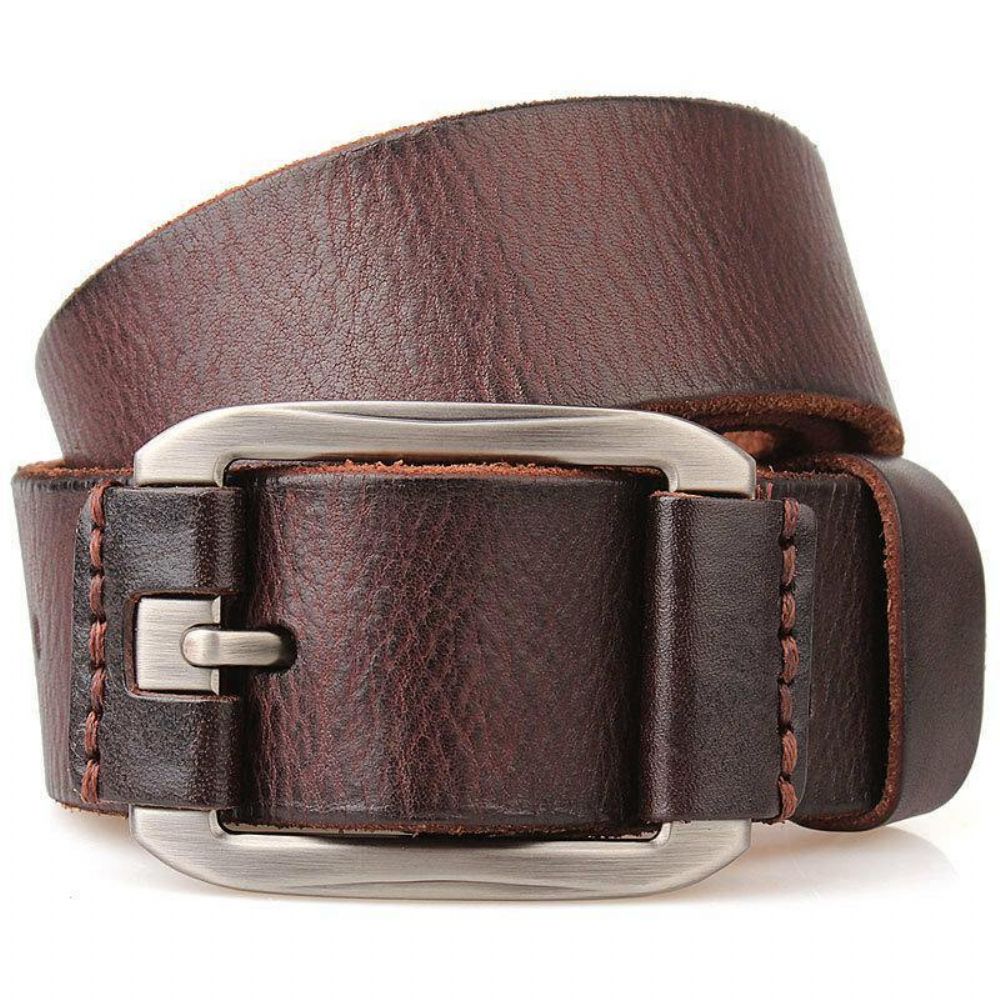 Lederen Herenriem Casual Tailleband Tailleband Pin Retro Riem