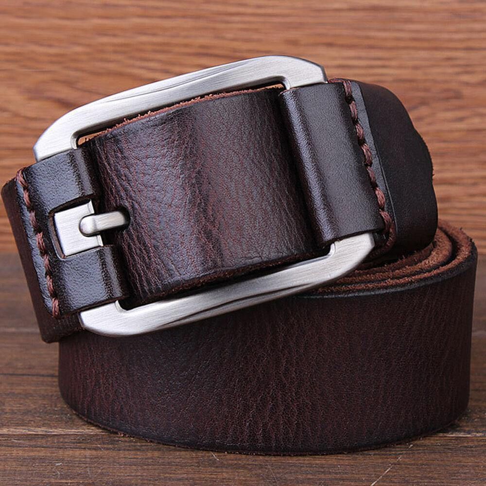 Lederen Herenriem Casual Tailleband Tailleband Pin Retro Riem