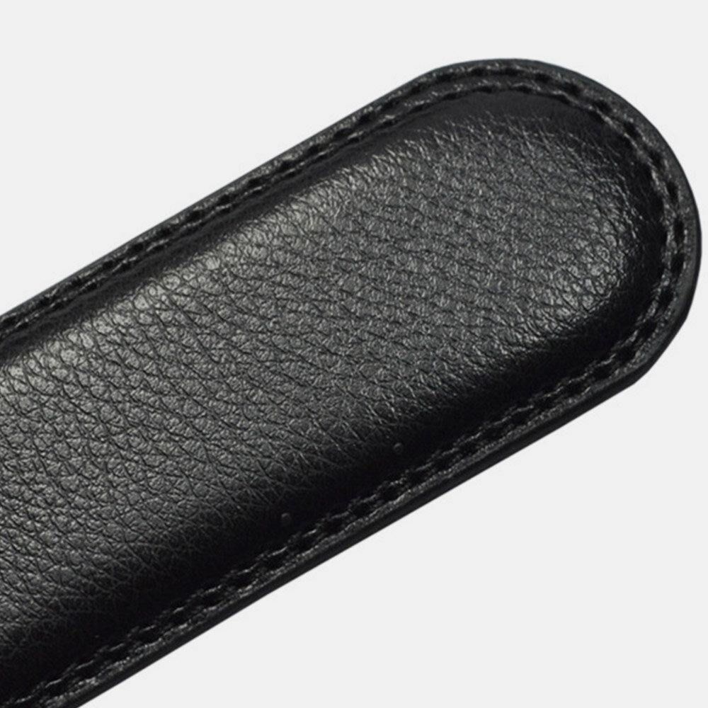 Mannen Echt Leer Rechthoekige Legering Automatische Gesp 3.5 Cm Casual Zakelijke Wilde Riem