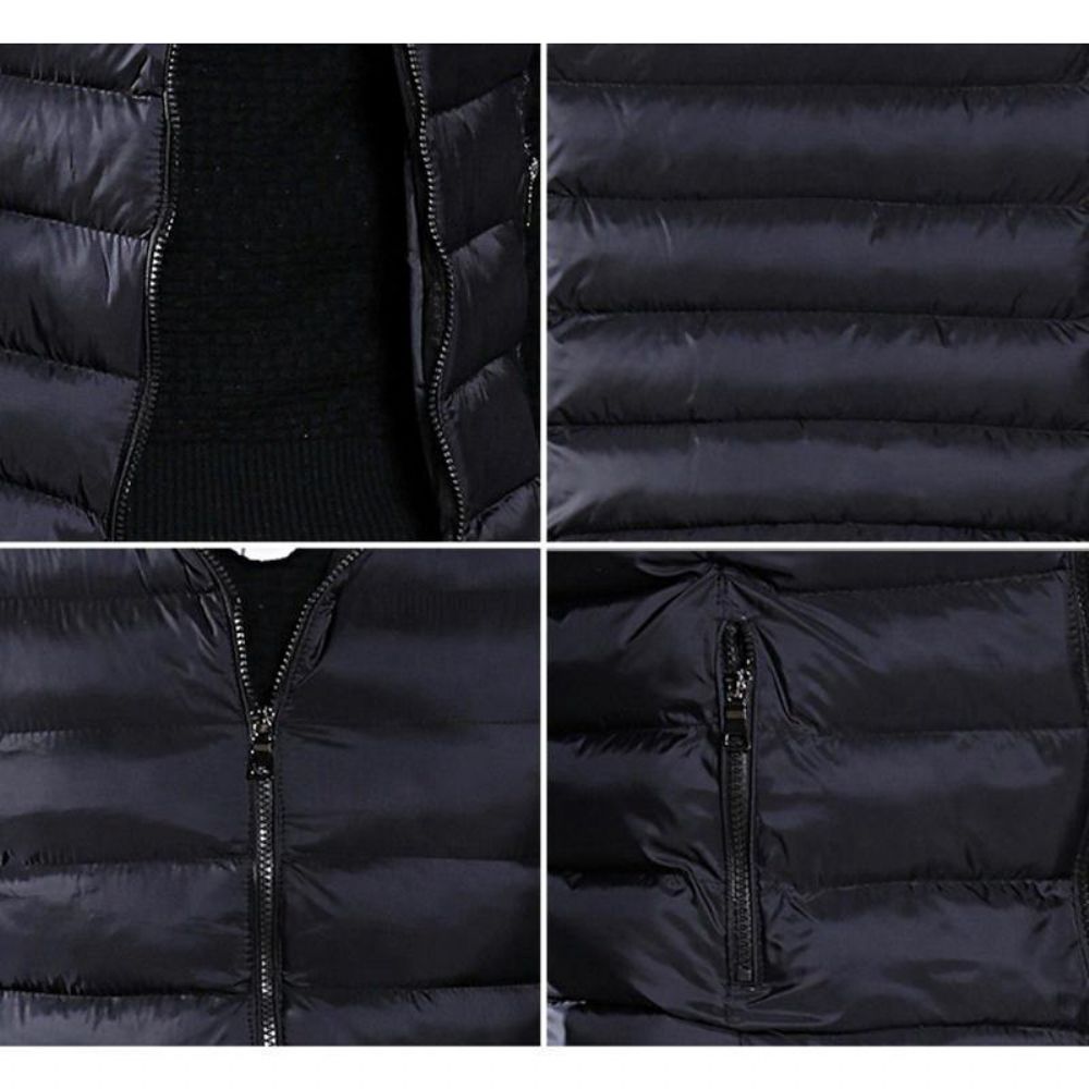 Heren Winter Lichtgewicht Dun Mouwloos Warm Vest Met Rits