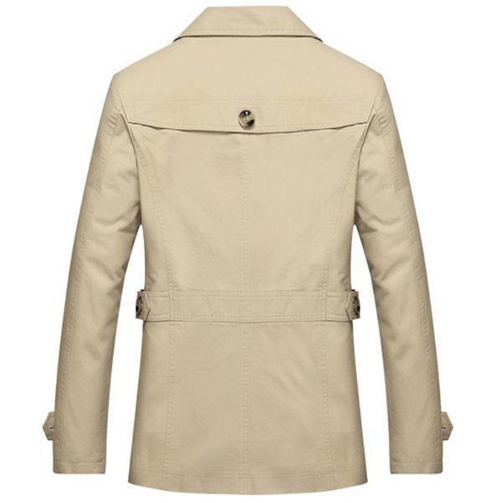 Casual Trenchcoat Met Één Rij Knopen Heren