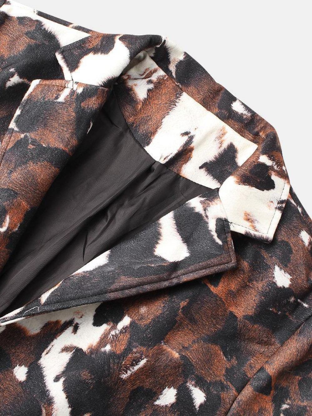 Halflange Trenchcoats Met Abstracte Print Enkele Rij Knopen Heren