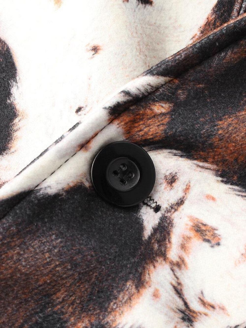 Halflange Trenchcoats Met Abstracte Print Enkele Rij Knopen Heren