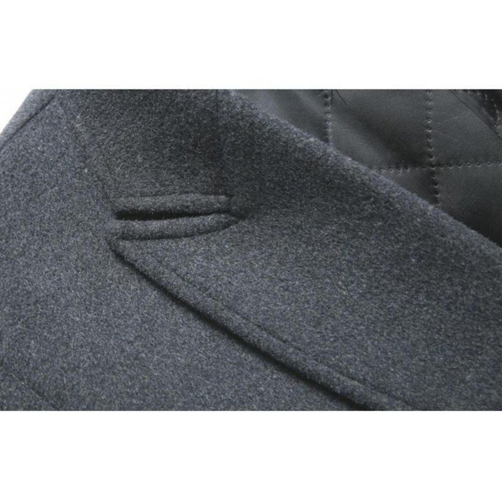 Heren Winter Warm Katoen Gewatteerde Slanke Halflange Trenchcoat