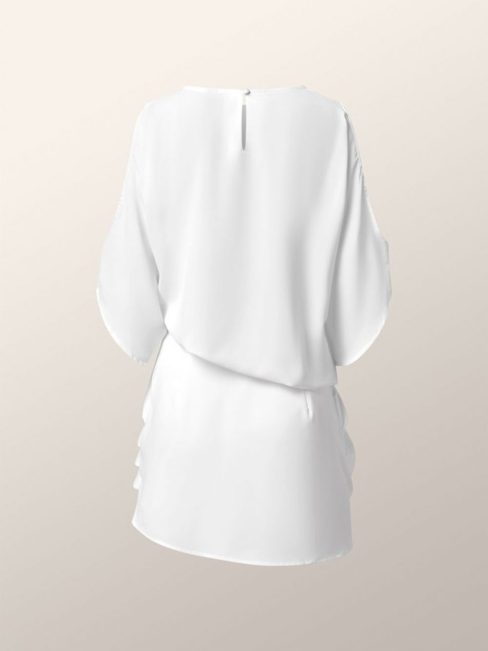 Elegante Off-Shoulder Jurk Met Ronde Hals