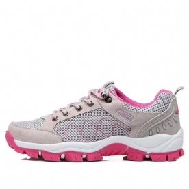 Dames Ademend Mesh Antislip Wandelschoenen Met Veters