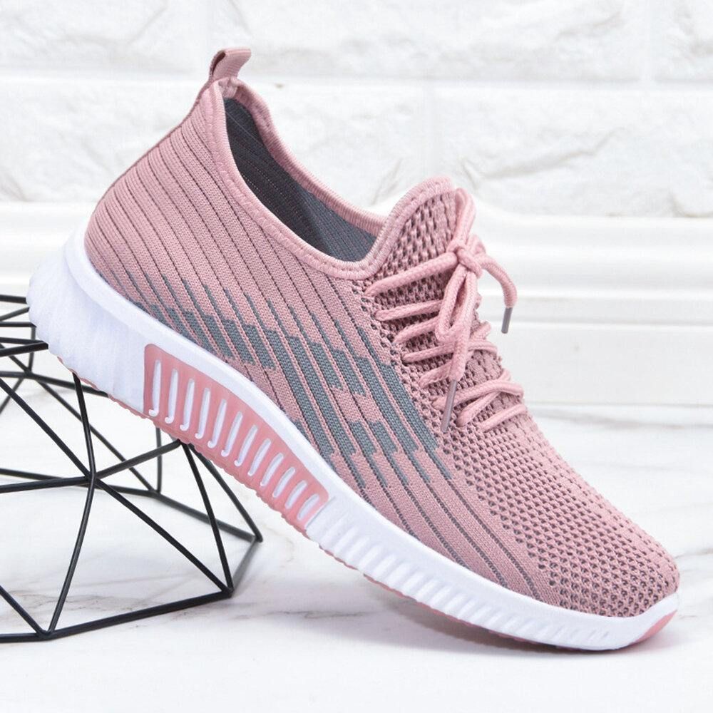 Dames Casual Mesh Ademende Zachte Antislip Platte Sneakers