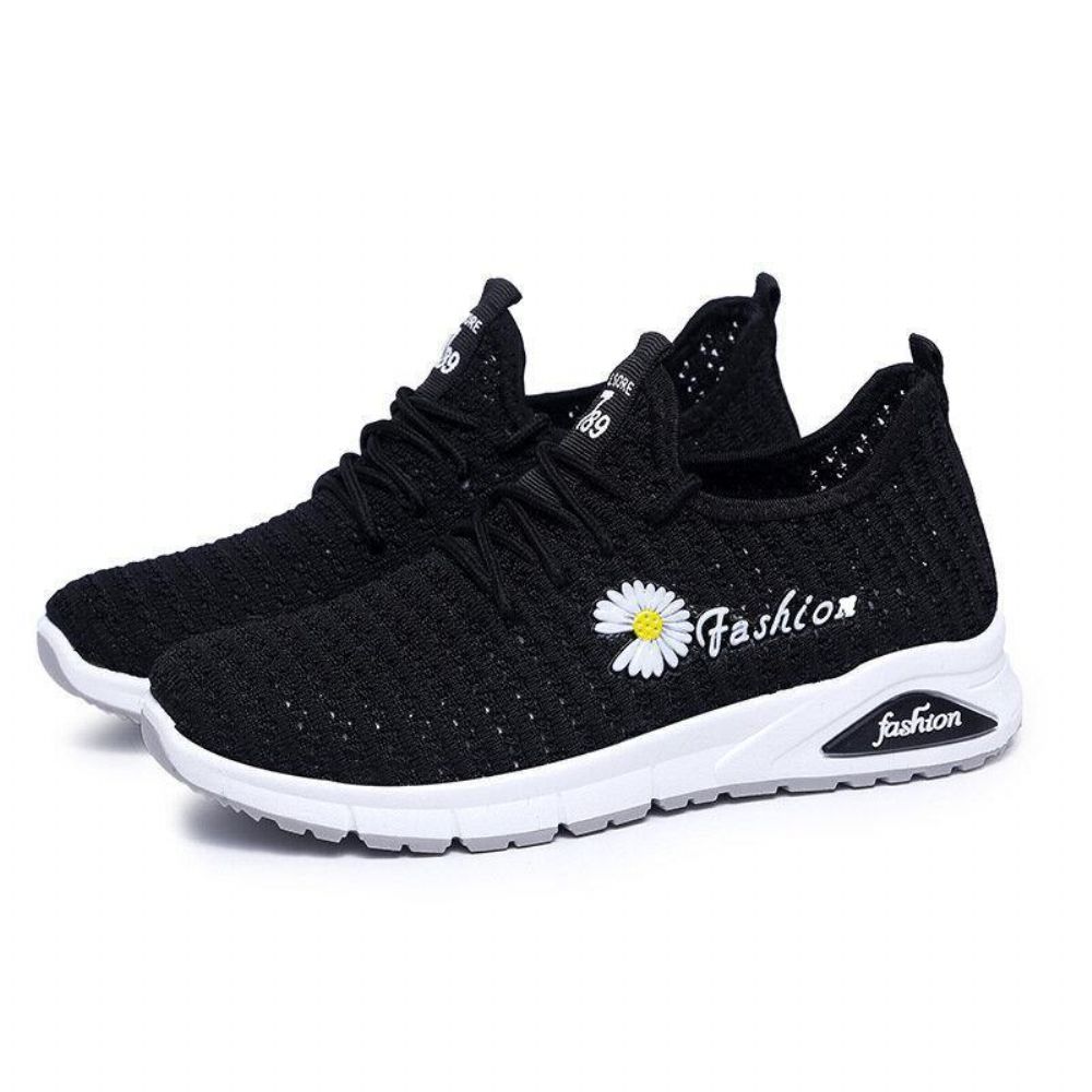 Dames Daisy Decor Ademend Mesh Lichtgewicht Casual Sportschoenen