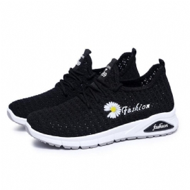 Dames Daisy Decor Ademend Mesh Lichtgewicht Casual Sportschoenen