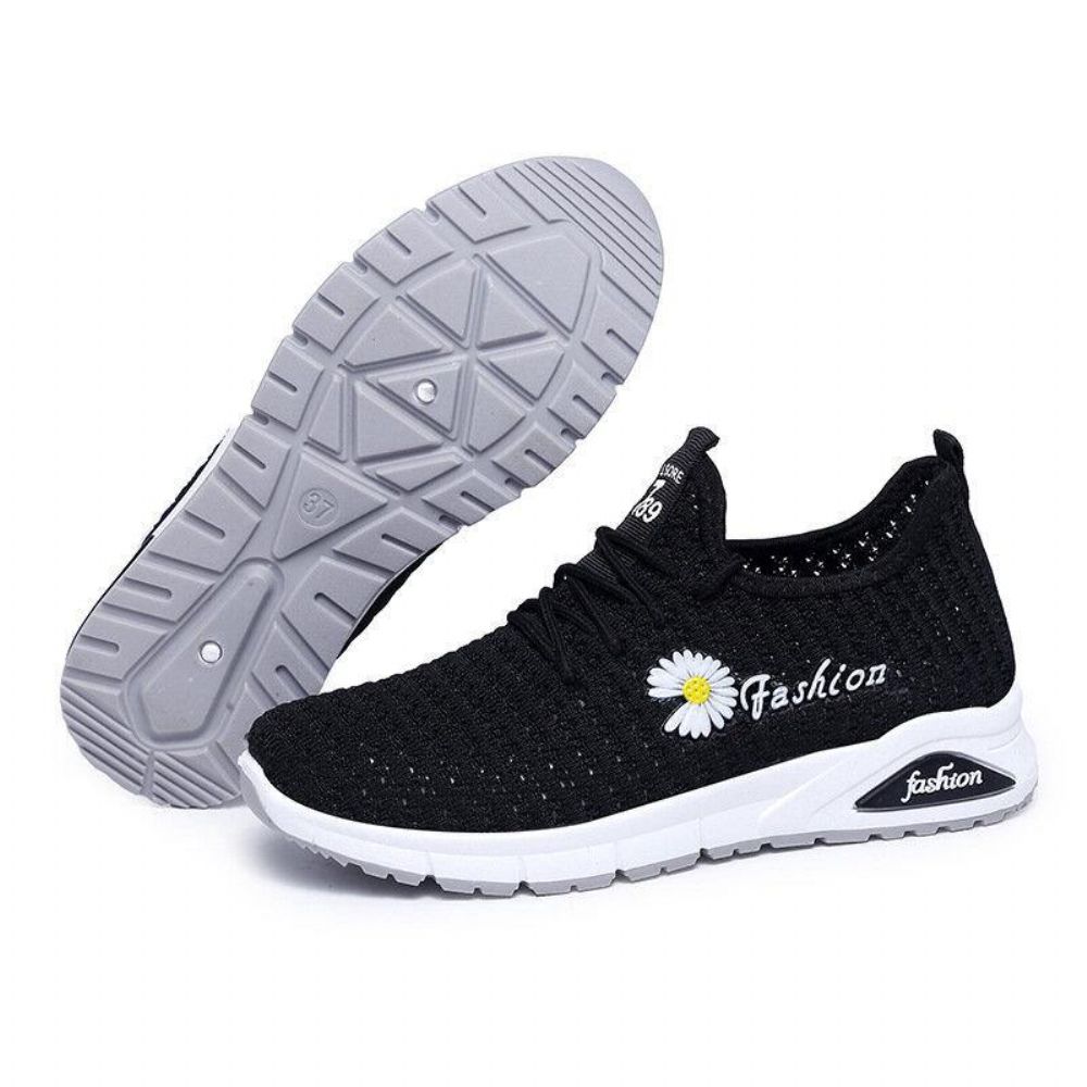 Dames Daisy Decor Ademend Mesh Lichtgewicht Casual Sportschoenen