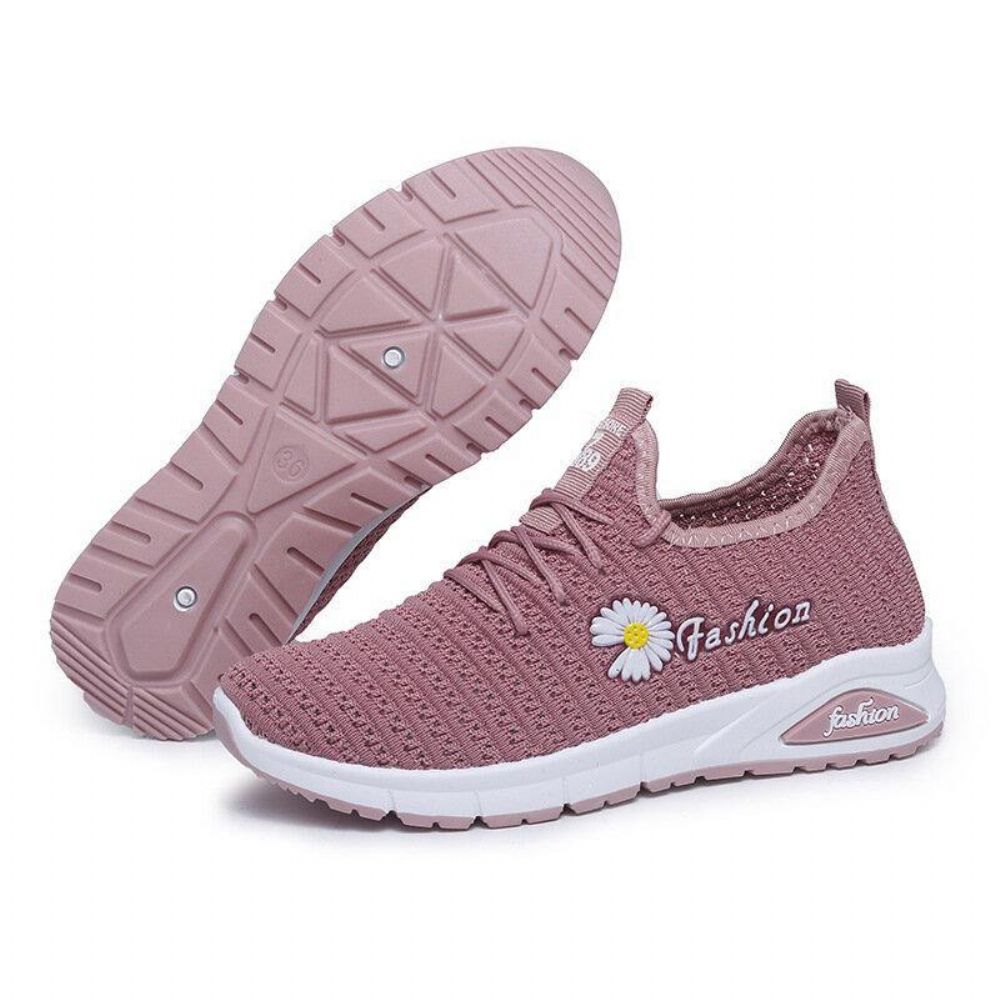 Dames Daisy Decor Ademend Mesh Lichtgewicht Casual Sportschoenen