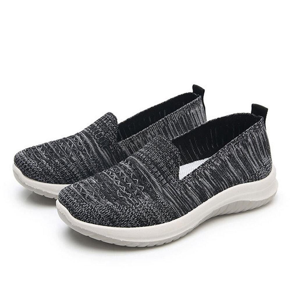 Dames Mesh Slip Op Sport Zachte Zool Casual Platte Schoenen