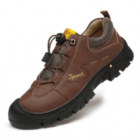 Heren Echt Leer Antislip Elastisch Kant Casual Outdoor Wandelschoenen