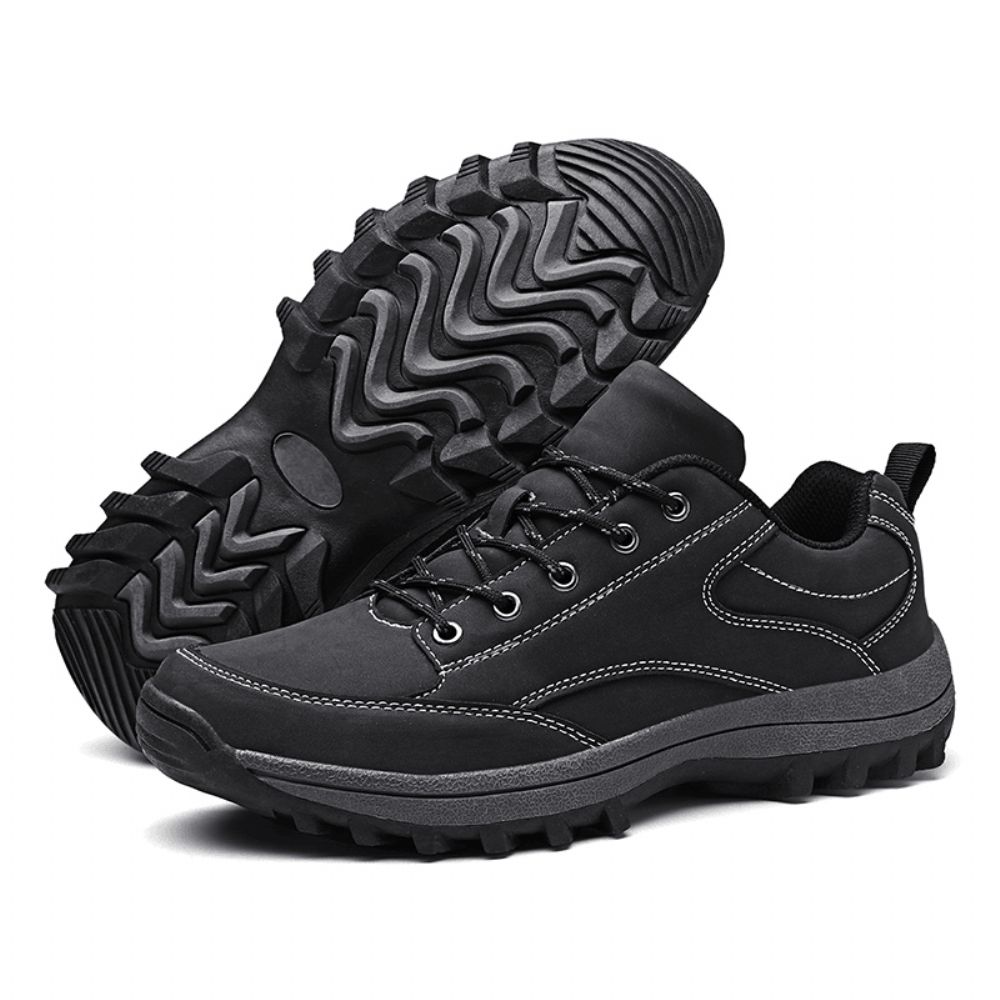 Heren Microfiber Leer Antislip Zachte Zool Outdoor Wandelschoenen