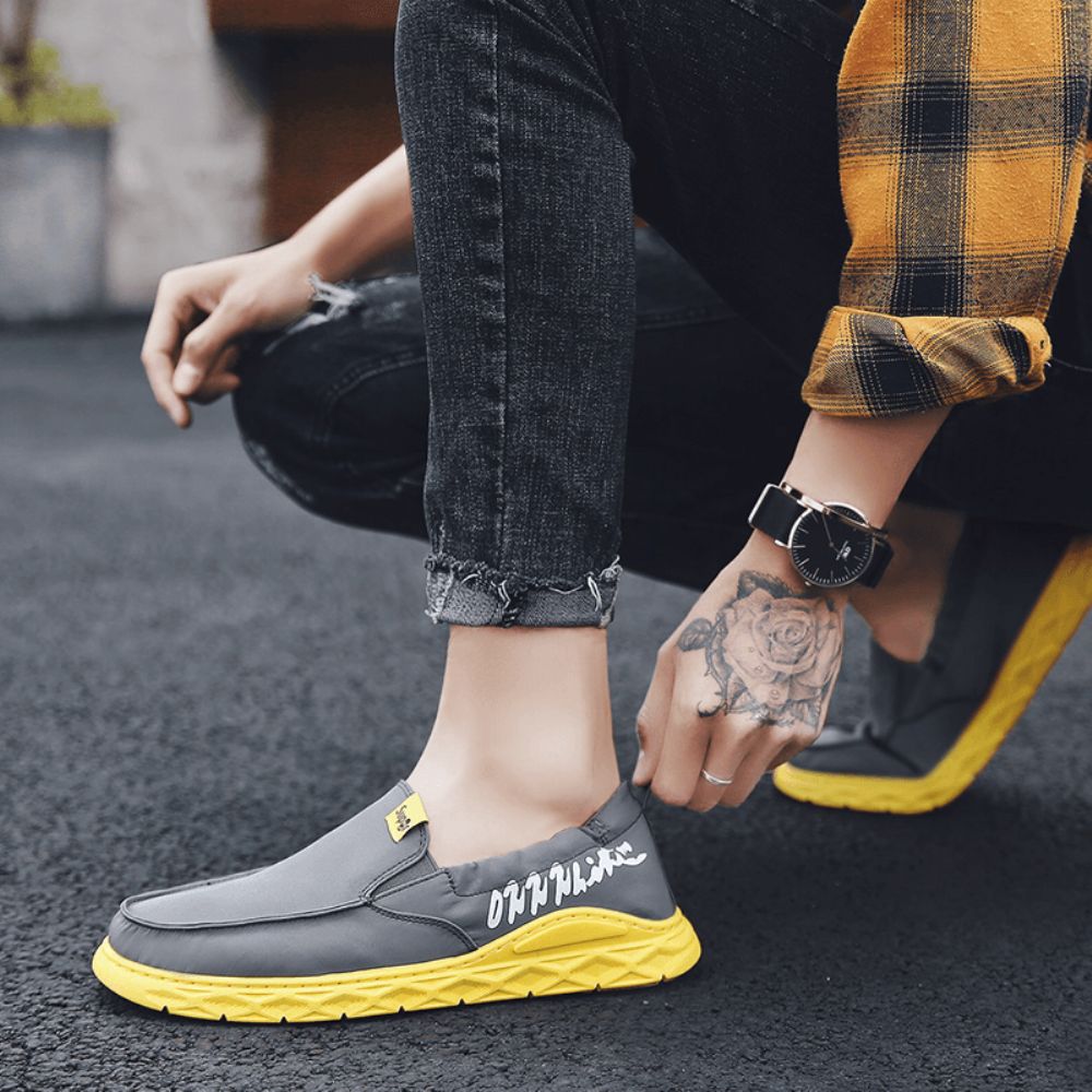 Heren Paraplu Doek Zachte Ademende Sport Elastische Slip-On Casual Schoenen