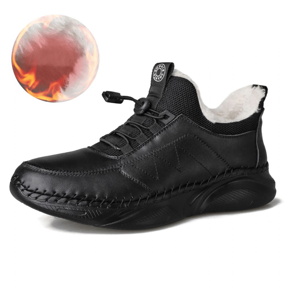 Heren Rundleder Lichtgewicht Antislip Warme Zachte Casual Sportschoenen