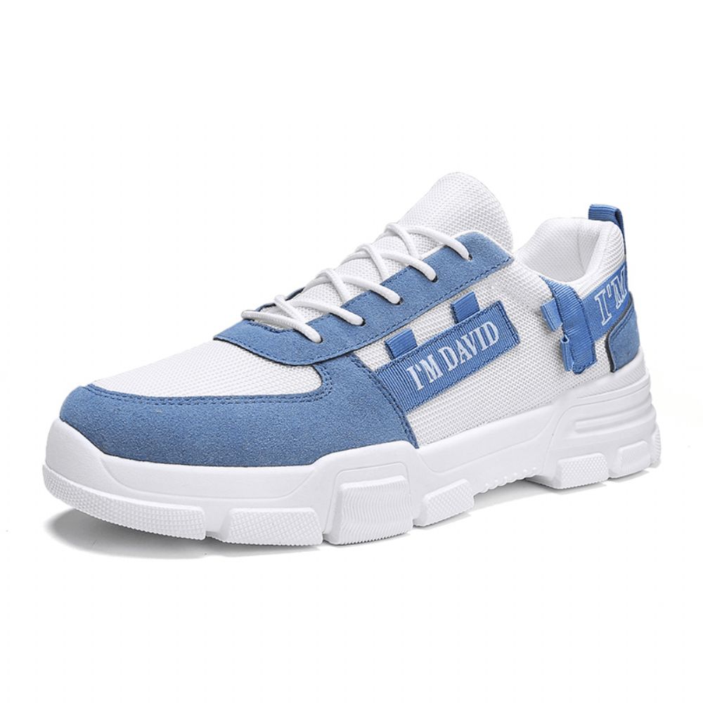 Heren Stijlvolle Colour Blocking Lace-Up Canvas Sport Outdoor Wandelschoenen