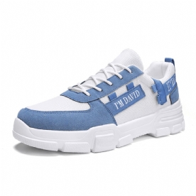 Heren Stijlvolle Colour Blocking Lace-Up Canvas Sport Outdoor Wandelschoenen