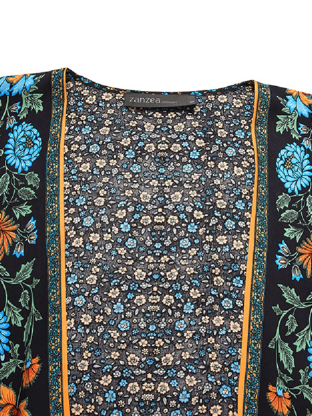 Dames Boheems Vintage Vest Met Lange Mouwen Bloemenprint