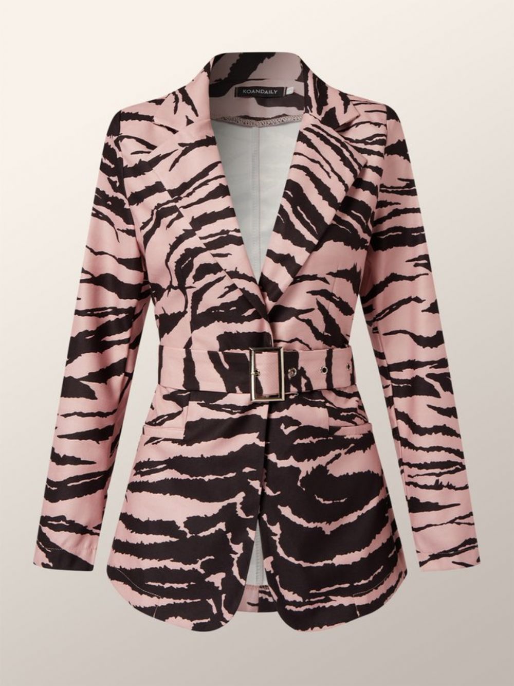 Work Lange Mouwen Revers Regular Fit Zebra Bovenkleding