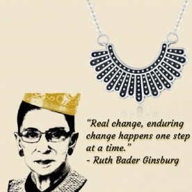 Eer Ruth Bader Ginsburg Memorial Jewelry The Banana Republic Ketting Afwijkende Kraag