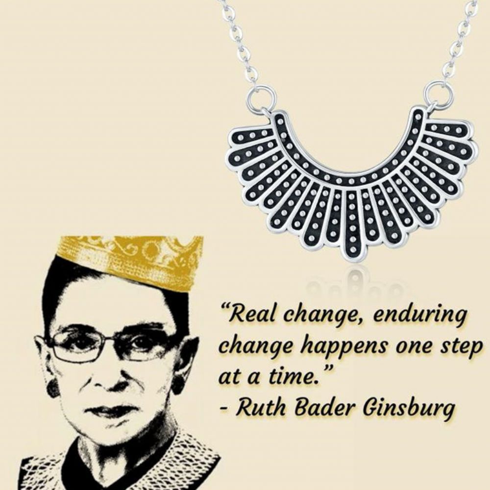 Eer Ruth Bader Ginsburg Memorial Jewelry The Banana Republic Ketting Afwijkende Kraag