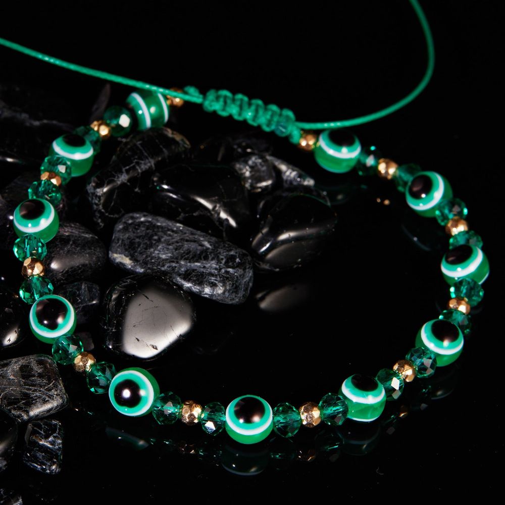 Eye Crystal Bead Pull Verstelbare Armband