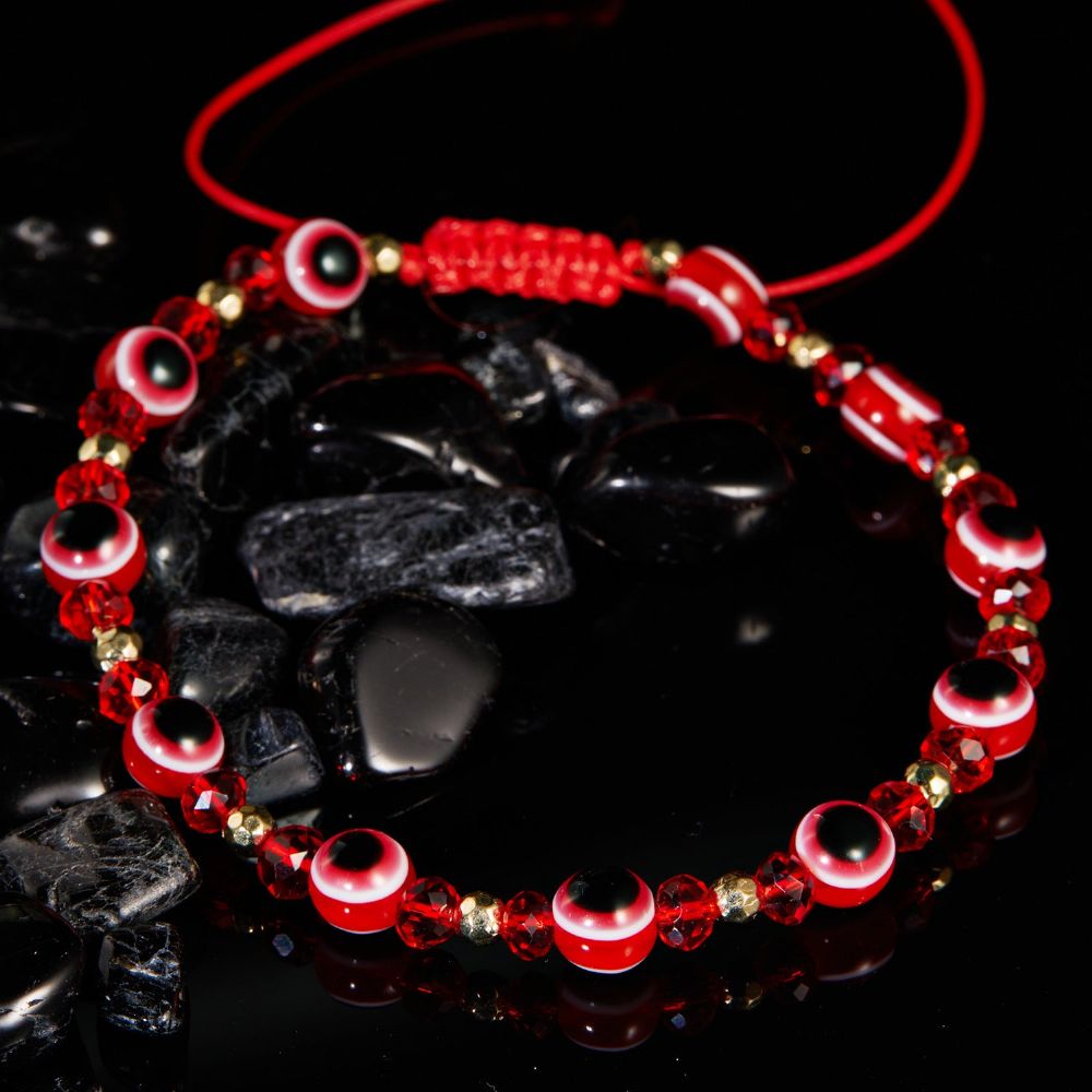 Eye Crystal Bead Pull Verstelbare Armband