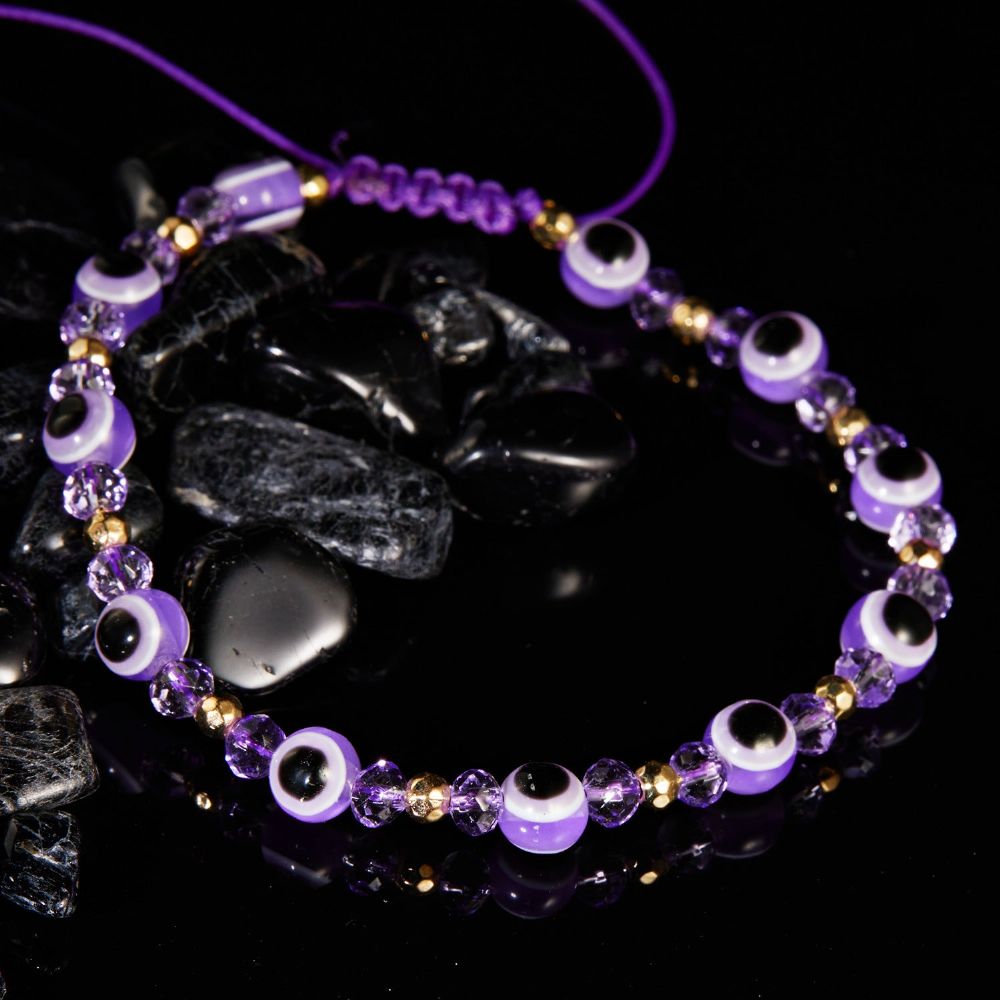 Eye Crystal Bead Pull Verstelbare Armband