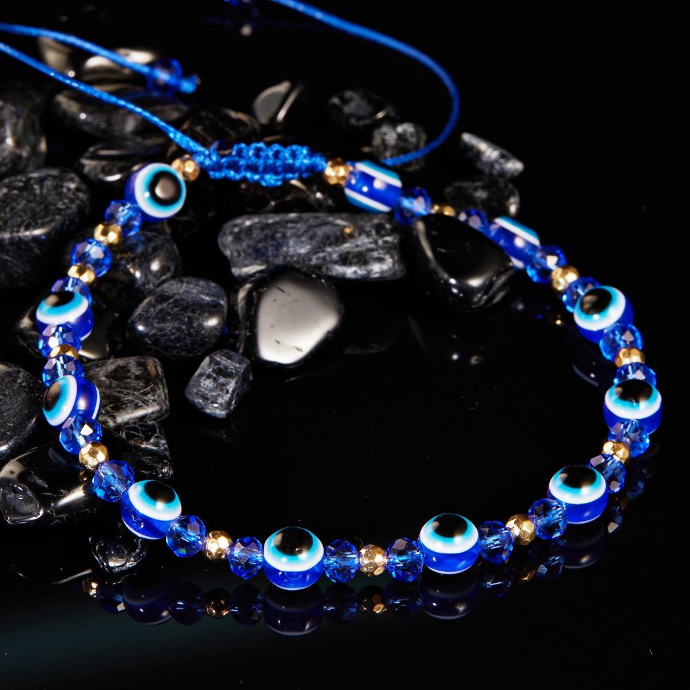 Eye Crystal Bead Pull Verstelbare Armband