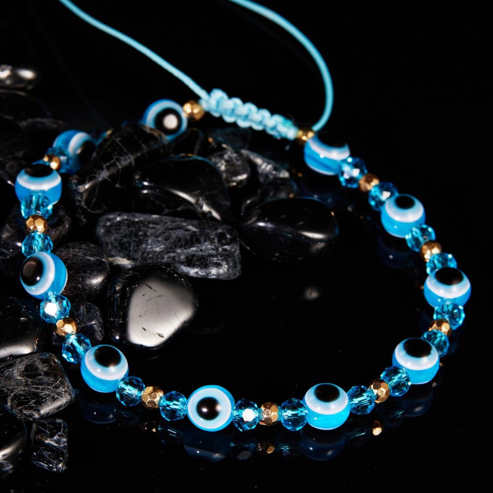 Eye Crystal Bead Pull Verstelbare Armband