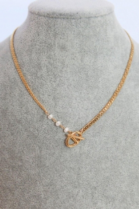 Gouden Ketting Met Parelketting